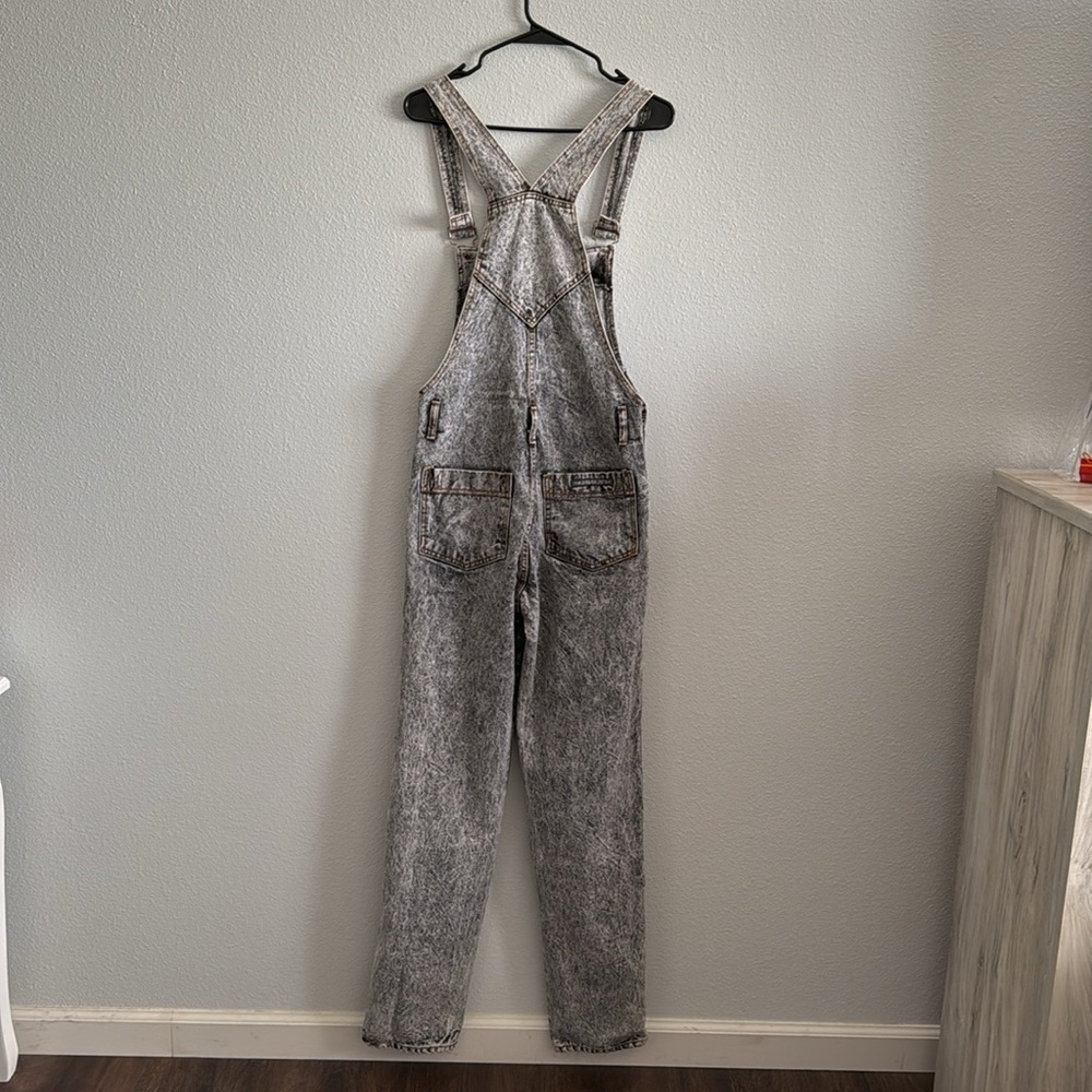 vintage U.S. Army Javolis Acid Wash Denim Overalls Small - Picture 6 of 8